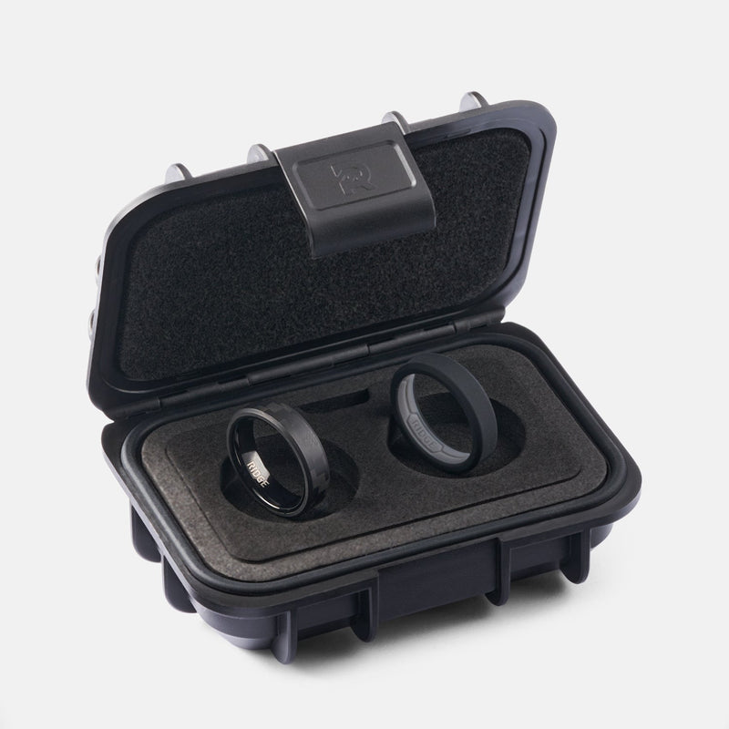 Ensemble d'anneaux biseautés 6 mm - Carbon Fiber 3K