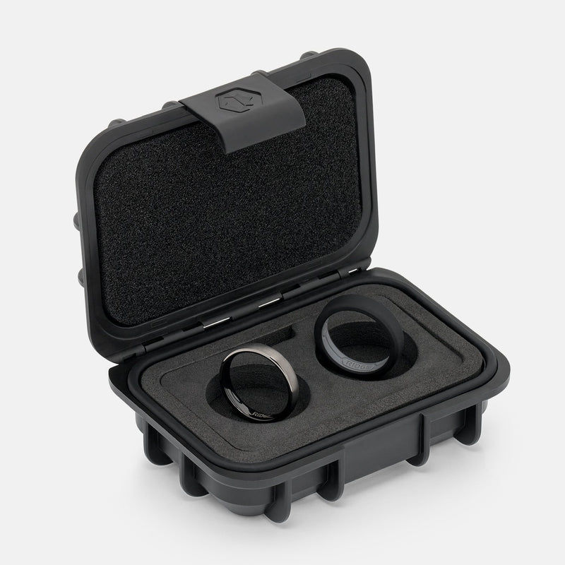 4 mm abgerundetes Ring-Set - Gunmetal