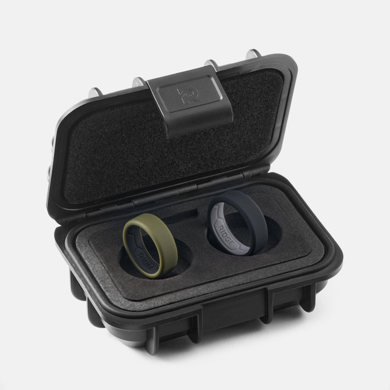8 mm Silikonring-Set - Matte Olive