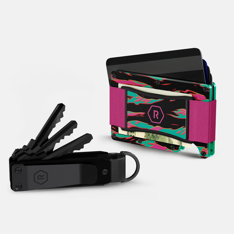 Alltagsbegleiter-Set für MagSafe - Neon Tiger - Royal Black