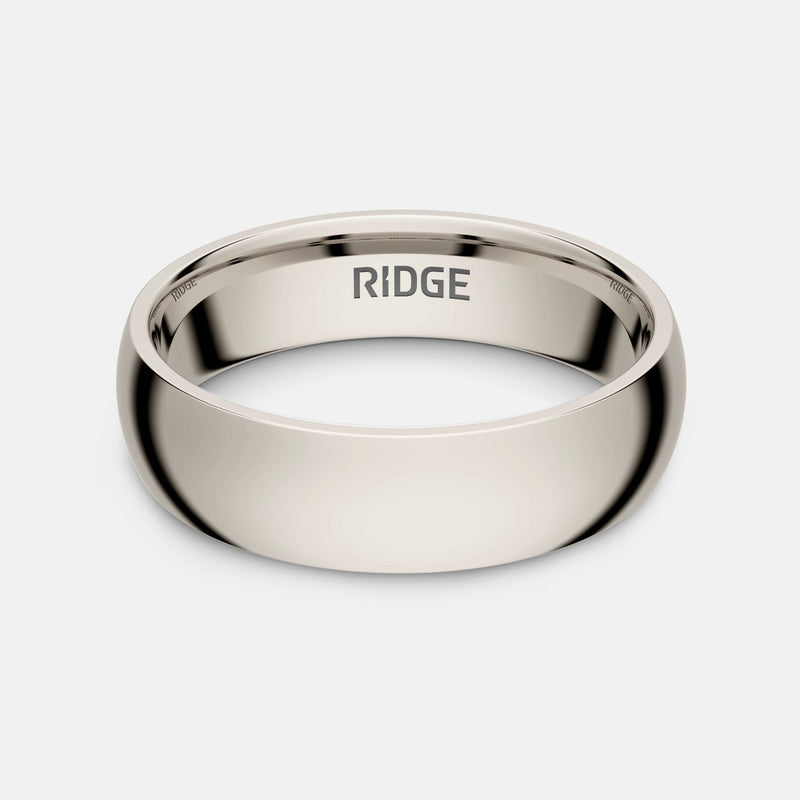 6 mm abgerundetes Ring-Set - Platinum - Tantalum