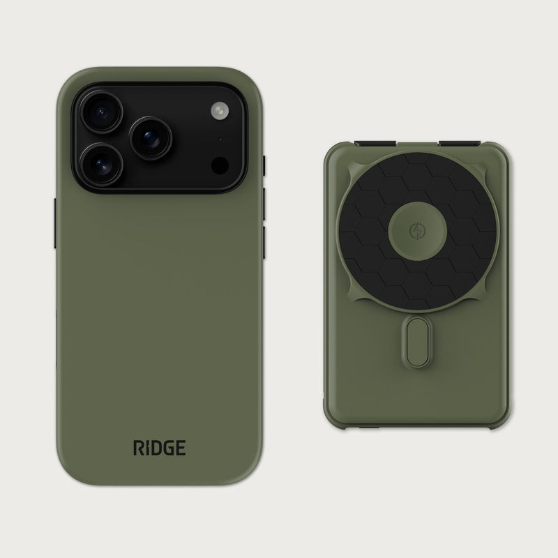 Ridge Everyday Charging Kit - iPhone 18 Pro - Matte Olive