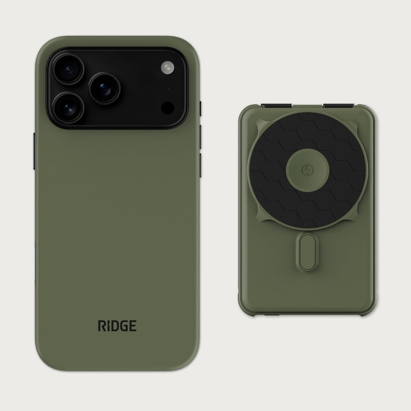 Ridge Everyday Charging Kit - iPhone 18 Pro Max - Matte Olive