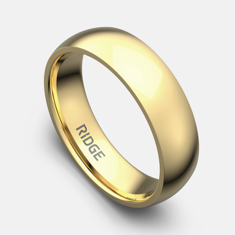 Ensemble d'anneaux arrondis 6 mm - Or 24K - Tantale