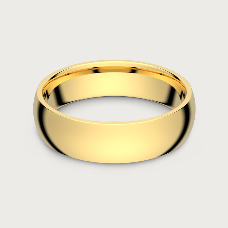 6 mm abgerundetes Ring-Set - 24K Gold - Tantalum