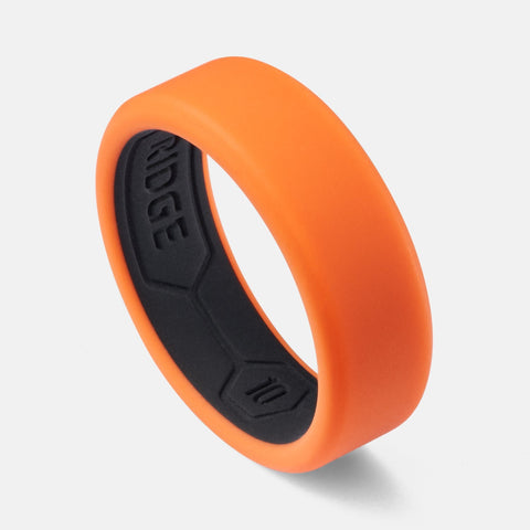 Ridge 8mm Silicone Ring Set - Basecamp Orange