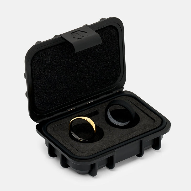 Ensemble d'anneaux arrondis 4 mm - Or 24 carats