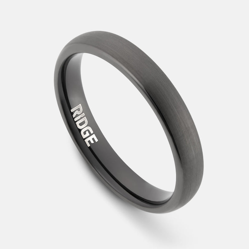 4 mm abgerundetes Ring-Set - Gunmetal