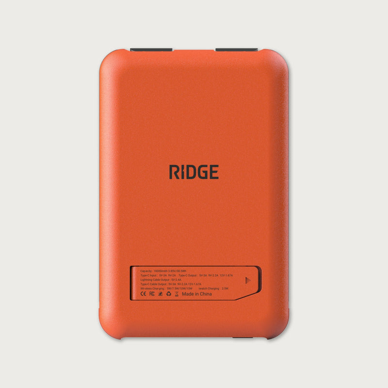 Ridge Power Bank - 10k mAh Bundle - Basecamp Orange - 2-Pack