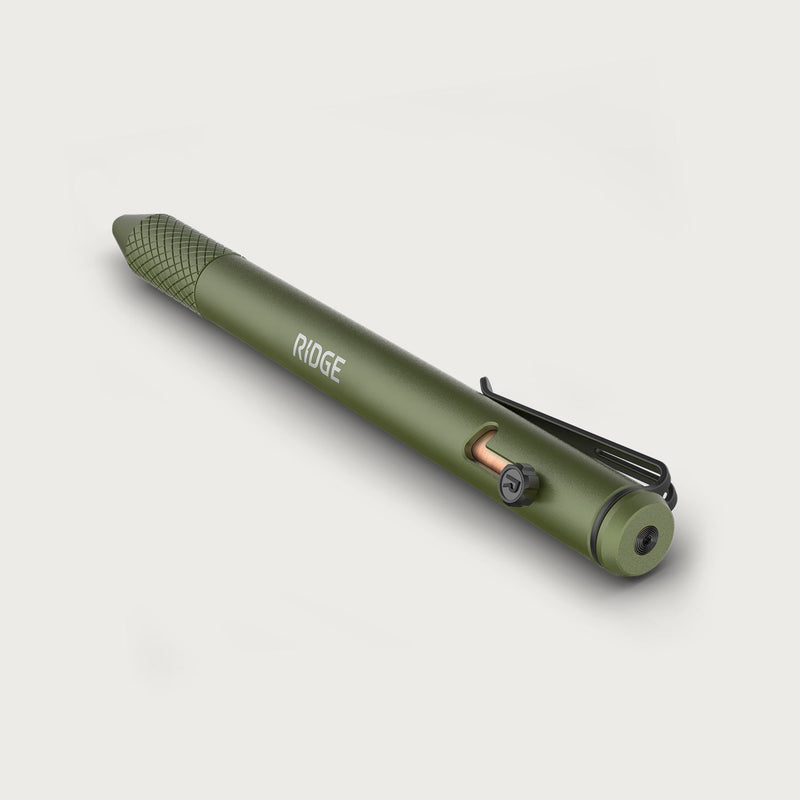 Ridge Stylo bille à verrou - Olive Mat