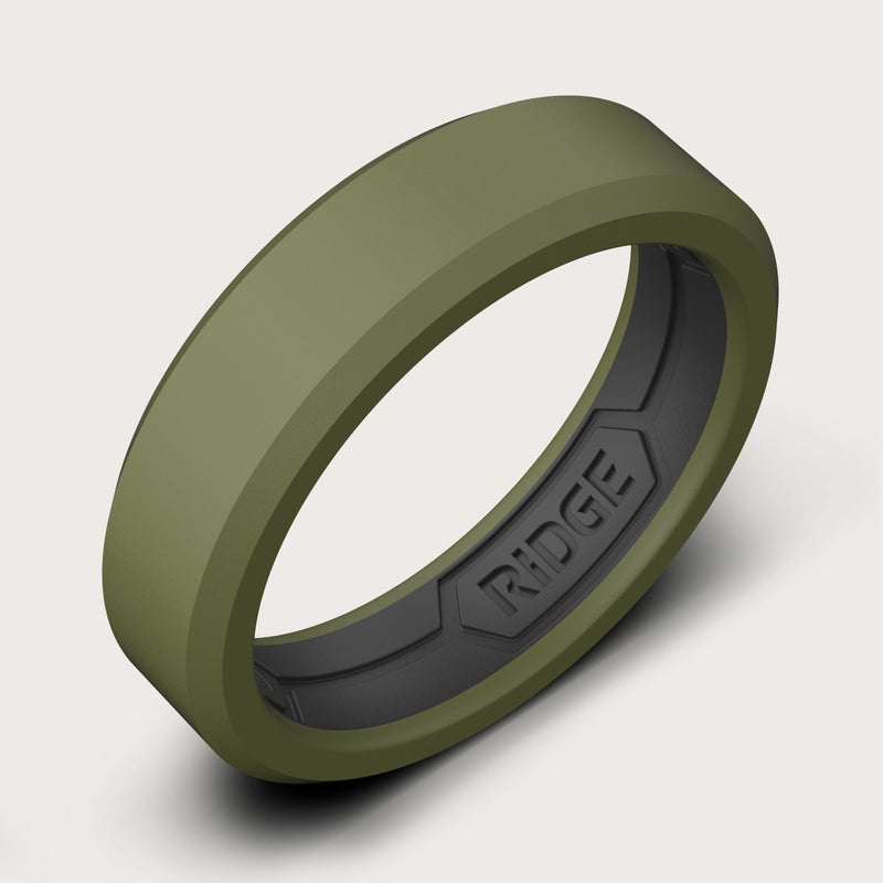6 mm Silikonring-Set - Matte Olive