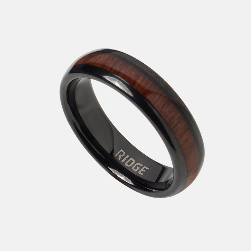 Ensemble d'anneaux arrondis 6mm - Bois de Mopane