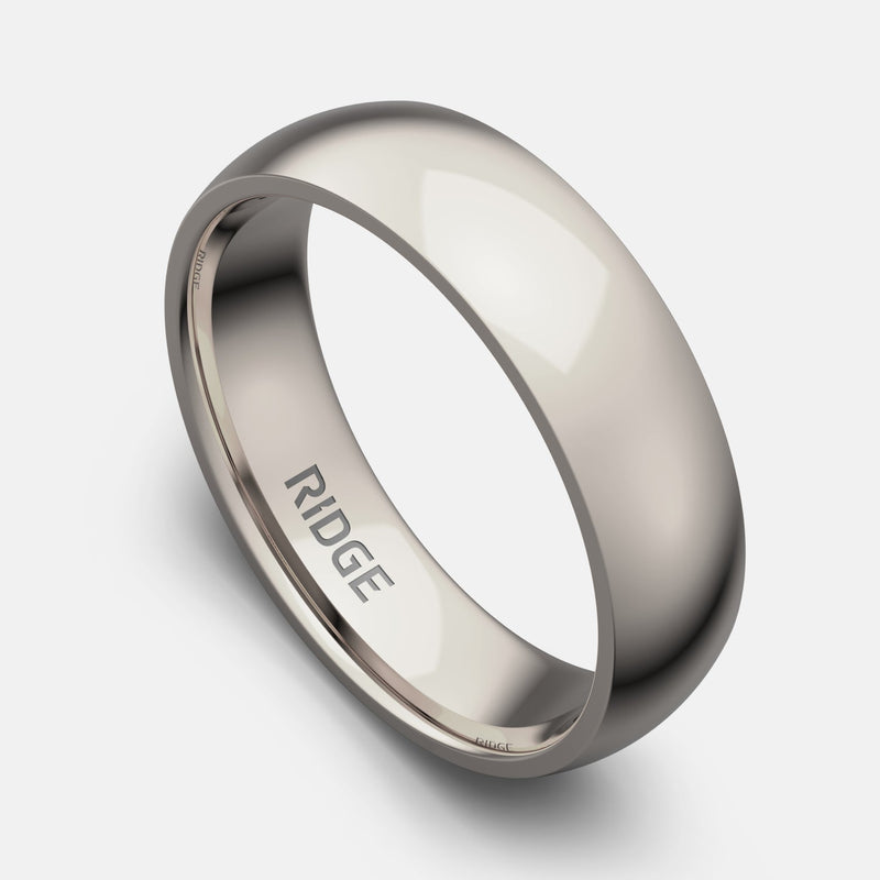 6 mm abgerundetes Ring-Set - Platinum - Tantalum