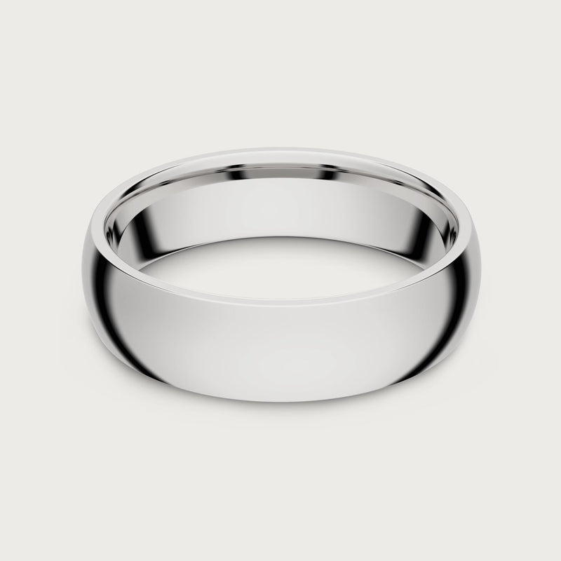 6 mm abgerundetes Ring-Set - Platinum - Tantalum