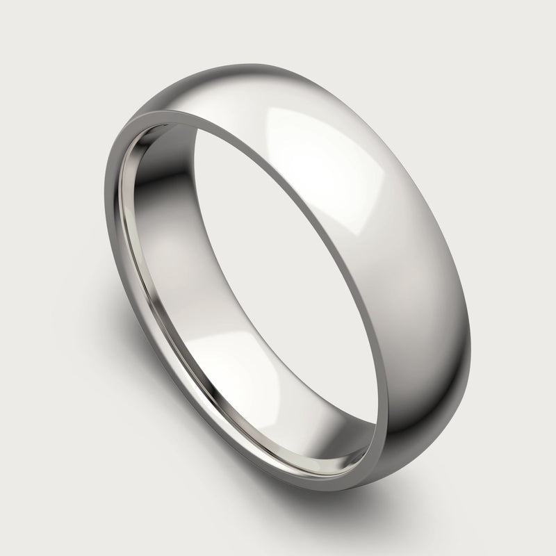 6 mm abgerundetes Ring-Set - Platinum - Tantalum