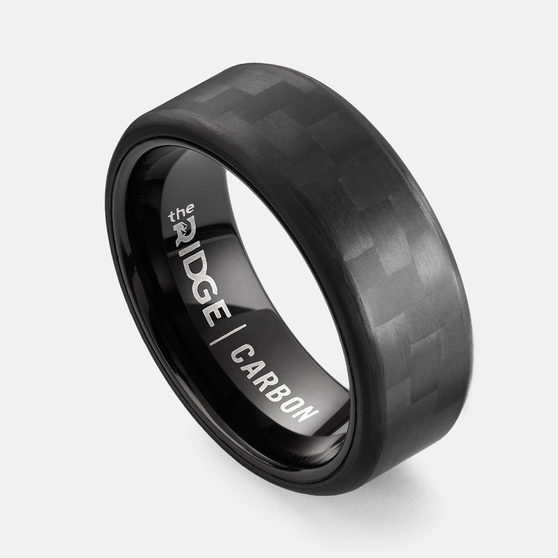 8 mm abgeschrägtes Ring-Set - Carbon Fiber 3K