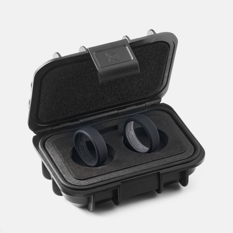 Ensemble d'anneaux en silicone 8 mm - Noir Royal