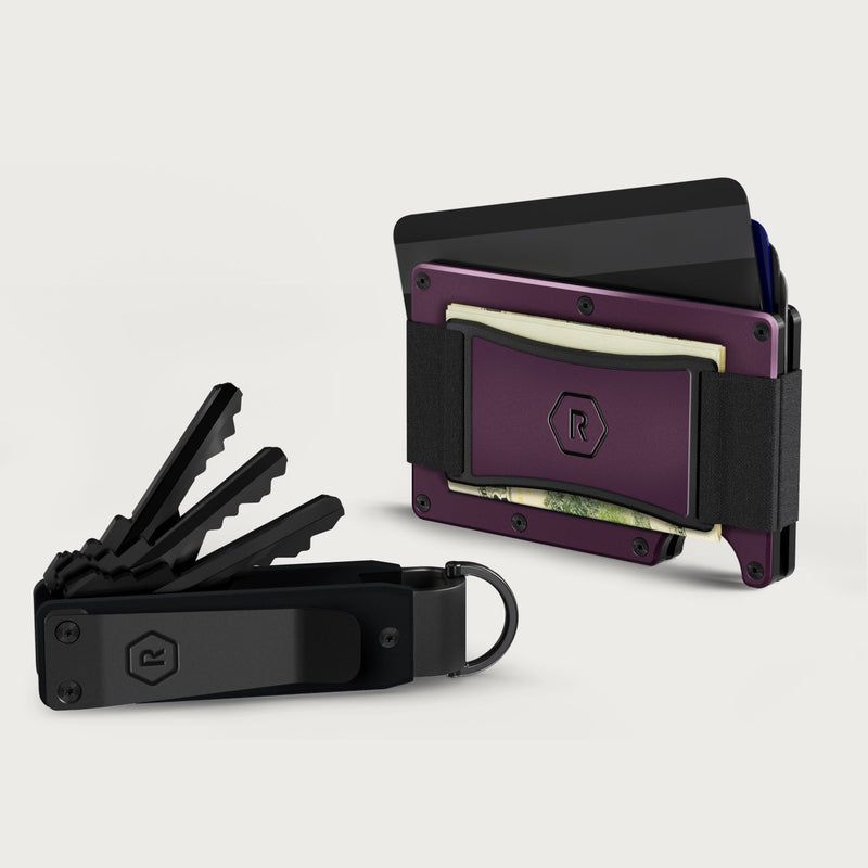 Ridge Wallet for MagSafe + KeyCase - Dark Cherry + Royal Black