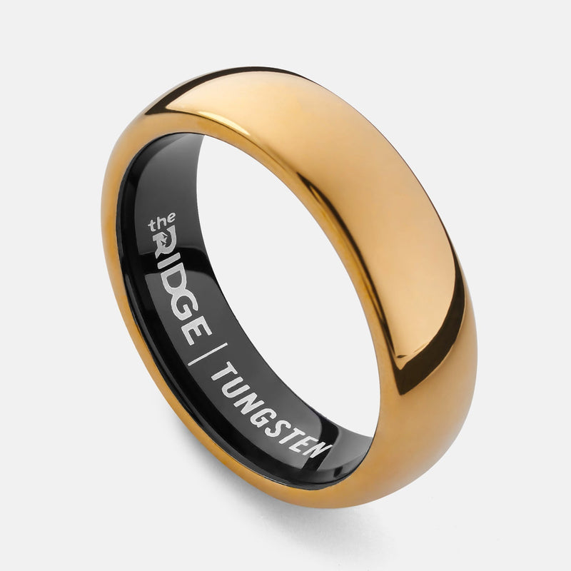 Ensemble d'anneaux arrondis 6 mm - Or 24K