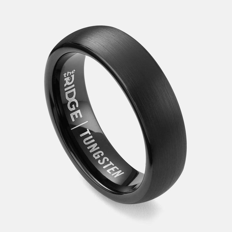6 mm abgerundetes Ring-Set - Royal Black