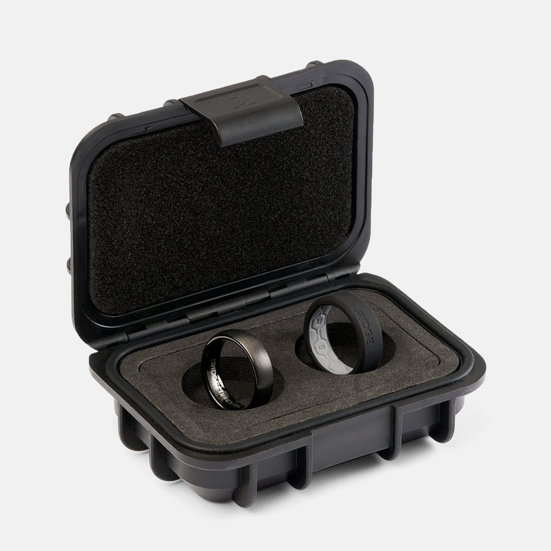 6 mm abgerundetes Ring-Set - Royal Black